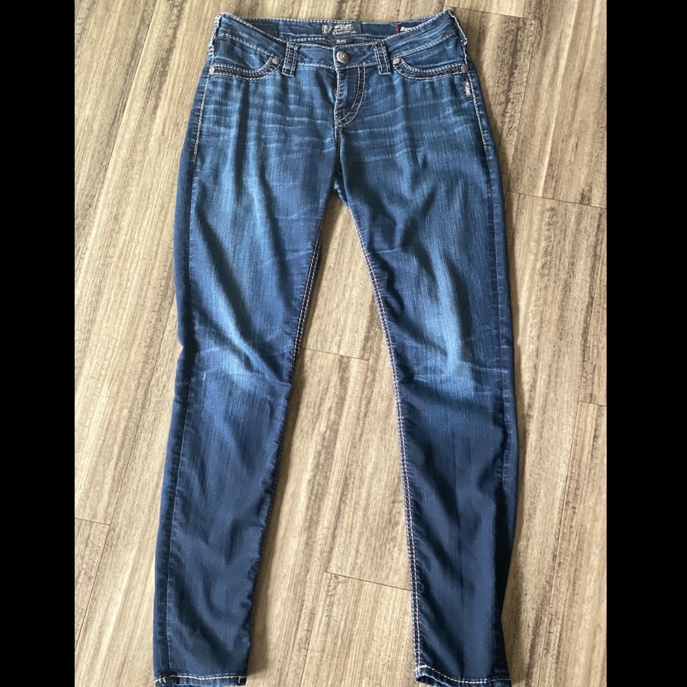 Silver Skinny Jeans